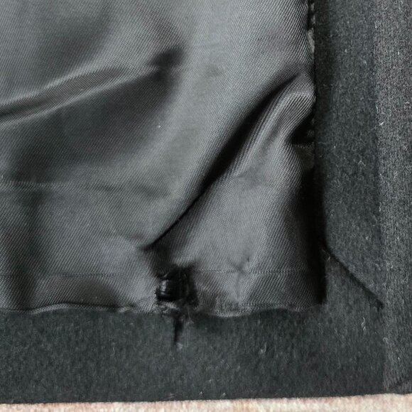 Massimo Dutti Women’s Wool Blend Long Coat – Black – Size 34 (XS/S) - Picture 7 of 11